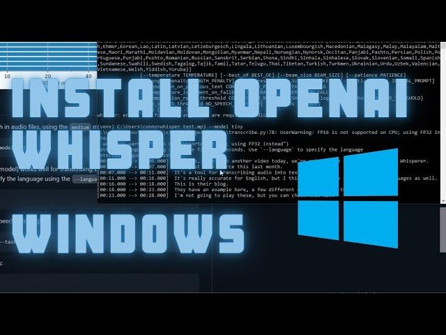 How to Install OpenAI Whisper on Windows