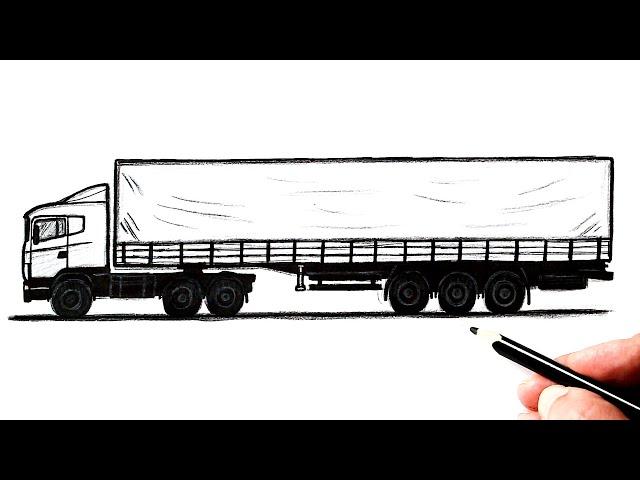 How to draw a Truck | Truck drawing