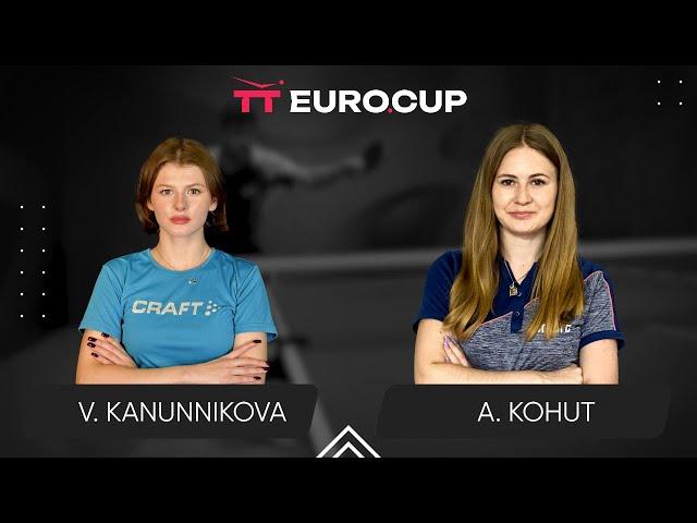 06:45 Vasylysa Kanunnikova - Alina Kohut  22.02.2025 TT Euro.Cup Women Ukraine Star. TABLE 3