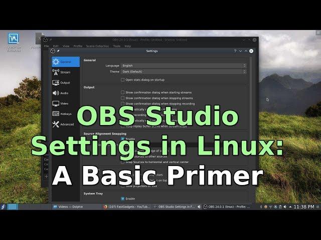 OBS Studio Settings in Linux: A Basic Primer