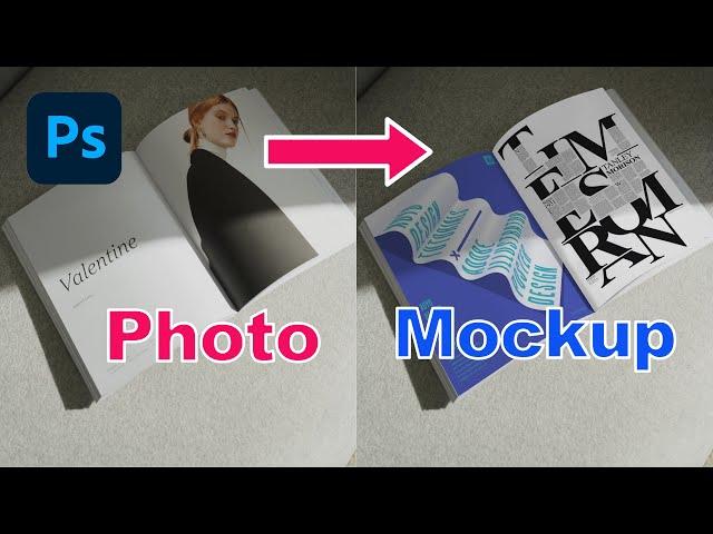 Photoshop tutorial || Convert a  photo to  mockup template with photoshop