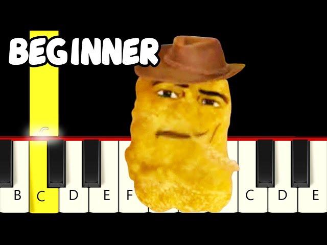 Chicken Nugget -Gegagedigedagedago (Cotton Eye Joe) - Fast and Slow (Easy) Piano Tutorial - Beginner