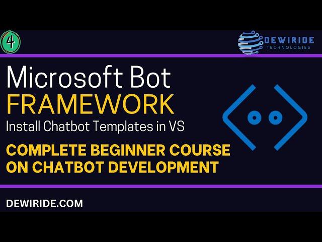 4. Install Microsoft Bot Framework SDK Chatbot Templates in Visual Studio IDE | Chatbot Development