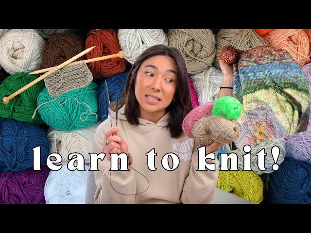 knitting basics for beginners | learn how to knit in one day 