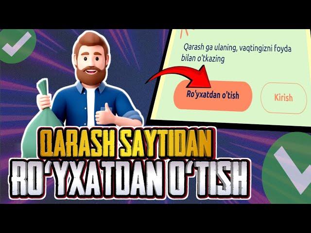 QARASH - OʻZBEKCHA SAYTDAN ROʻYXATDAN OʻTISH VA PUL ISHLASH 2023