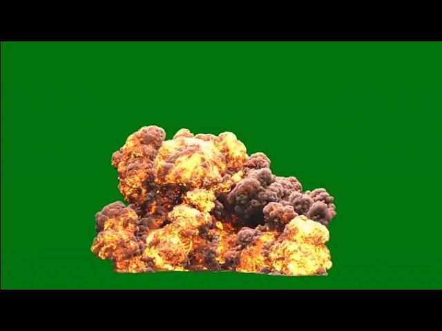 Green screen explosion effects.