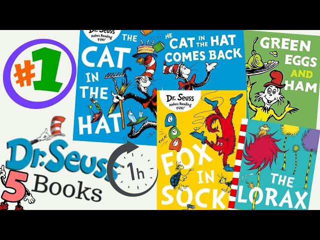 Dr. Seuss Read Aloud Animated 5 Picture Books Compilation 1 hour video Part #1