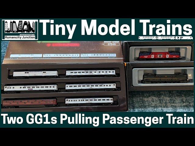 72 | Tiny Model Trains | Two GG1s Pulling A Passenger Train | Atlantic Coast Lines and PRR | #Shorts