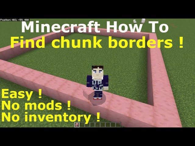 EASILY FIND CHUNK BORDERS! NO MODS! Bedrock/Java -- UpTheDubsGuy -- Minecraft How To -- Episode 7