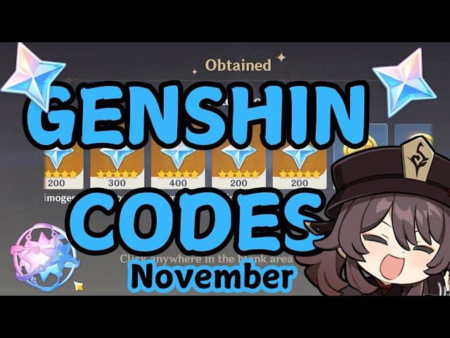 NEW GENSHIN CODES NOVEMBER 2024!!!⭐