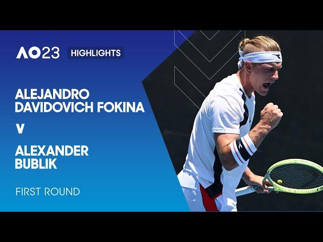 Alejandro Davidovich Fokina v Alexander Bublik Highlights | Australian Open 2023 First Round