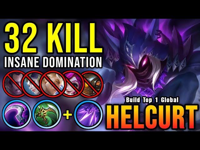 100% NO MERCY!! 32 Kills Helcurt Absolutely Dominate The Game!! - Build Top 1 Global Helcurt ~ MLBB