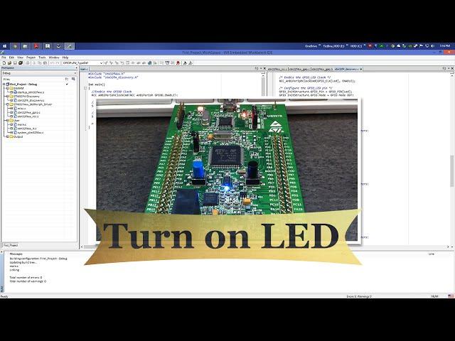 STM32F4 Tutorial : How to turn on LED on STM32F4-Discovery board using IAR IDE