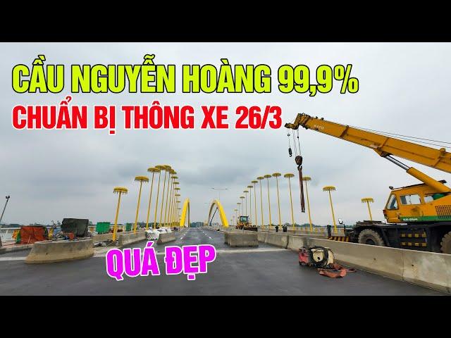 Cầu Nguyễn Hoàng hoàn thiện 99% chuẩn bị thông xe kỹ thuật 26/3 | Huế hôm nay 19/3