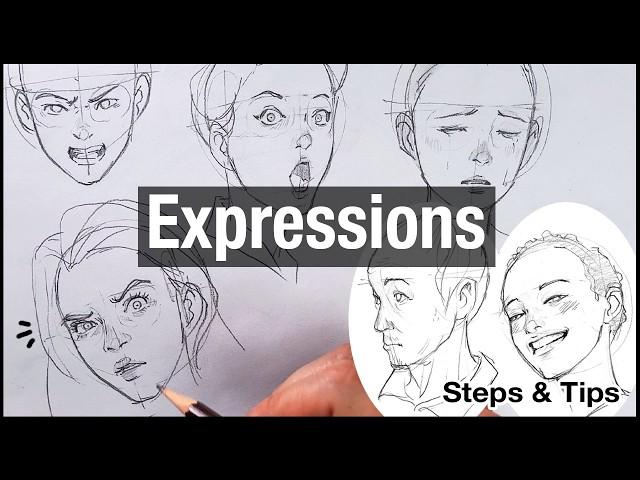 How to Draw Various Facial Expressions (Tutorial & tips)