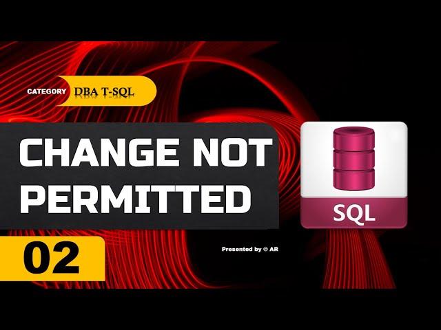 [Solve] Prevent Saving Changes that Require Table Re-creation in SQL Server 2016