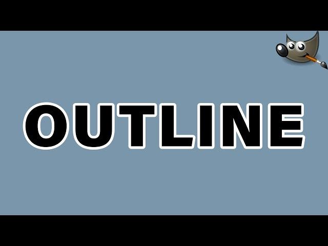 How to Outline Text in Gimp