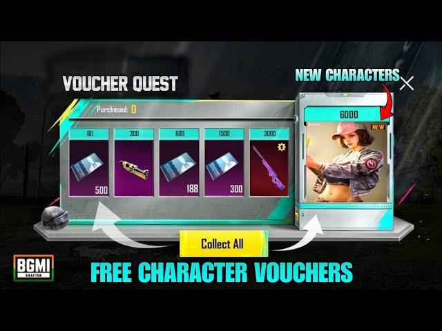 New Characters In 3.5 Update  Free Character Vouchers Event In Bgmi & Pubg - Free Upgradeble Guns