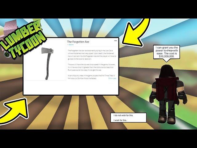 New Forgotten Axe (From Strange Man)!? | Lumber Tycoon 2 ROBLOX