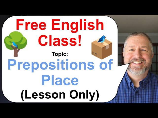 Let's Learn English! Topic: Prepositions of Place! ️🪑 (Lesson Only)