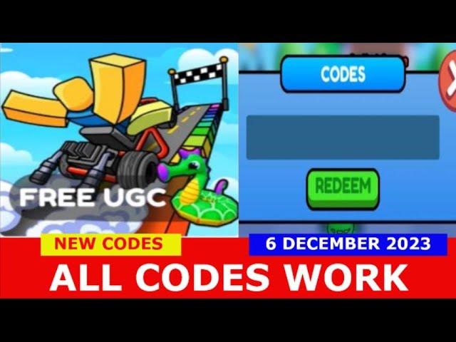 *ALL CODES WORK* [FREE UGC] Go-Kart Race Clicker ROBLOX | December 6, 2023