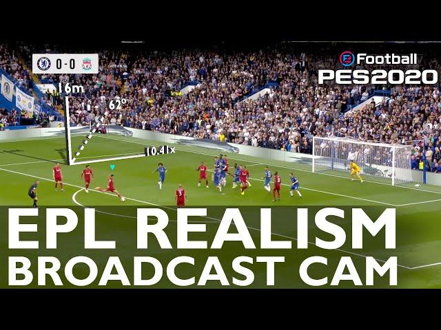 Real-life EPL stadium-specific Broadcast Cameras for PES 2020 and PES 2021