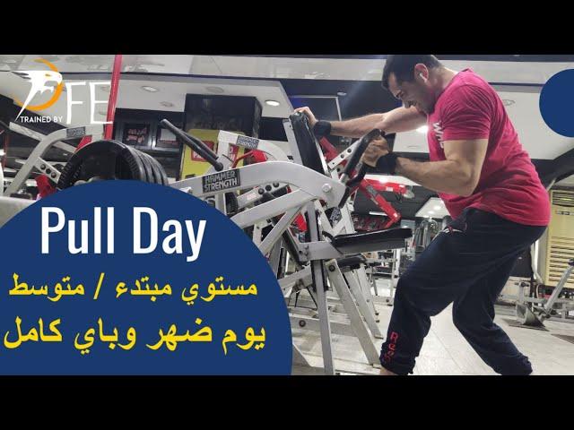 تمرين سحب  ضهر وباي  مستوي مبتدء و متوسط   Pull Day