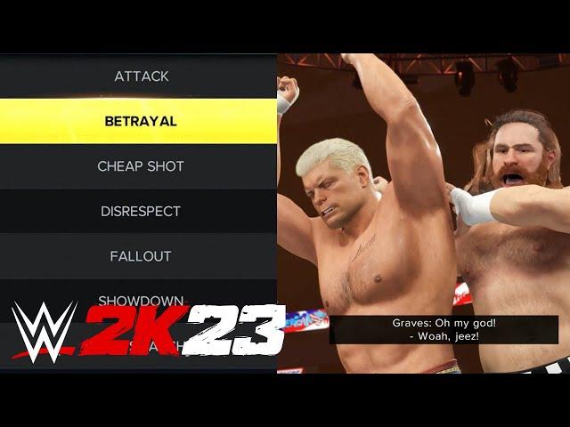 WWE 2K23: How To Betray In WWE Universe Mode