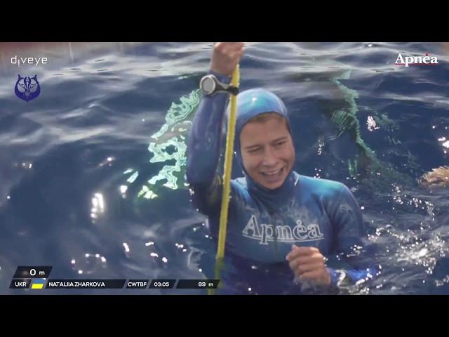 NATALIIA ZHARKOVA CWT BF 89m  WORLD RECORD CMAS 2018