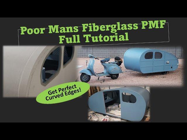 Poor Mans Fiberglass PMF Tutorial, Tips to get PERFECT Corners! Foamie, Vespa Teardrop