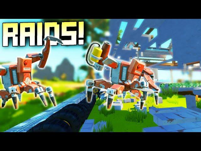 How Many Bosses Does It Take To Invade My Base? - Scrap Mechanic Survival Mode [SMS 82]