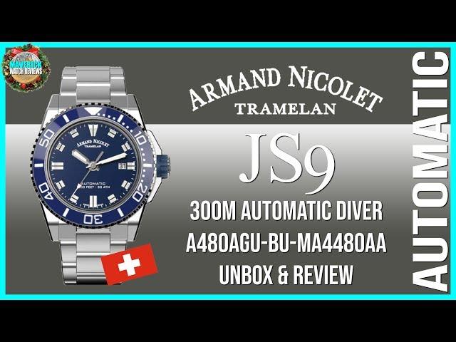 Stunning Blue Beauty! | Armand Nicolet JS9 300m Automatic Diver A480AGU-BU-MA4480AA Unbox & Review