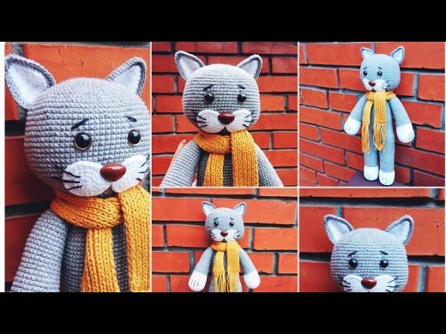  Crochet cat Вязаный кот #вязаниедлявас Оригинальный котик крючком