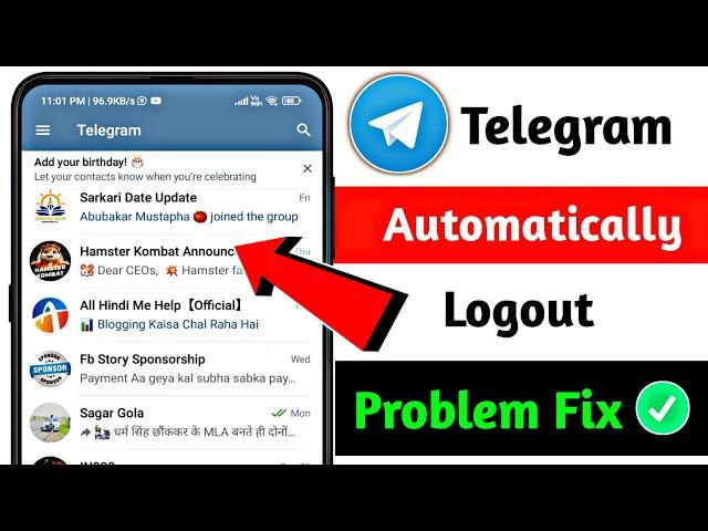 Fix Telegram Account Automatically Logout Problem 2024 | Telegram logout problem