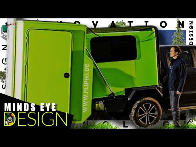 FOLDING TRUCK BED CAMPER TRANSFORMS INTO A MINI-CABIN
