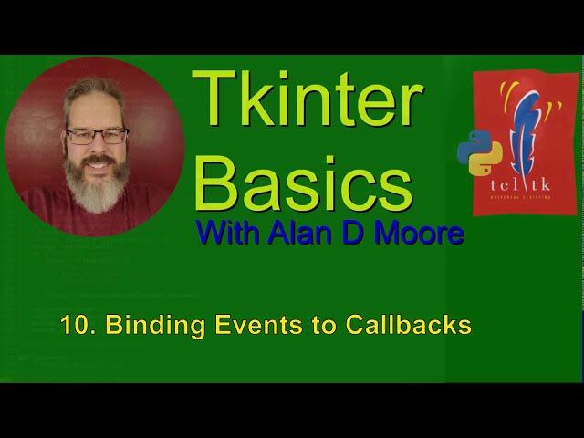 Tkinter Basics 10: Binding Events