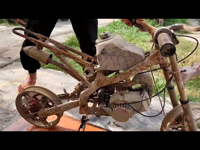 KTM mini motorbike restoration | Restoring an old abandoned 2-stroke Minibike off-road vehicle