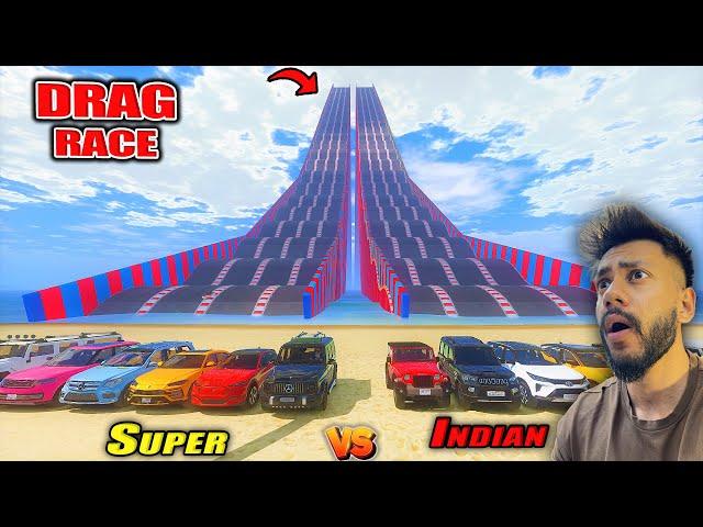 GTA 5 INDIAN SUV VS SUPER SUV CARS BUMPS RAMP DRAG RACE CHALLANGE GTA 5