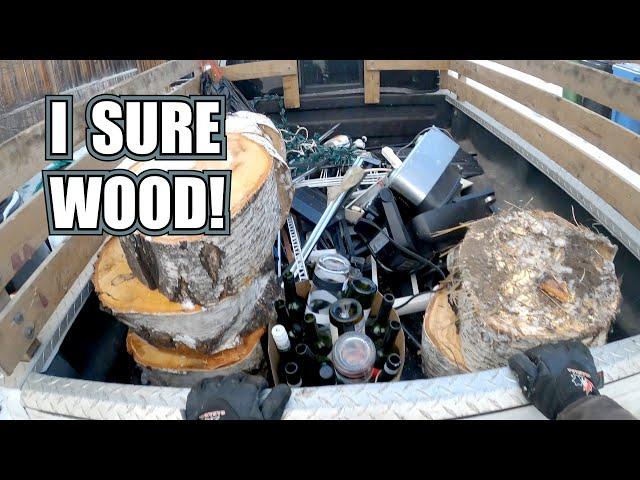 Dumpster Diving Street Scrapping - WOOD You Look at That!