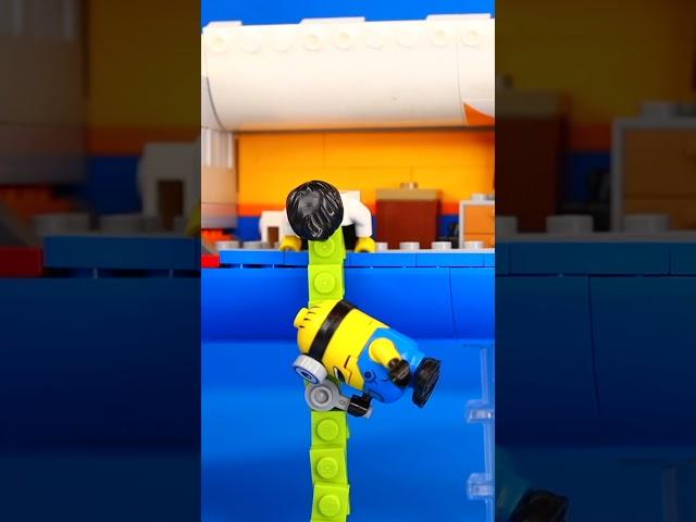 Lego man throws up animation