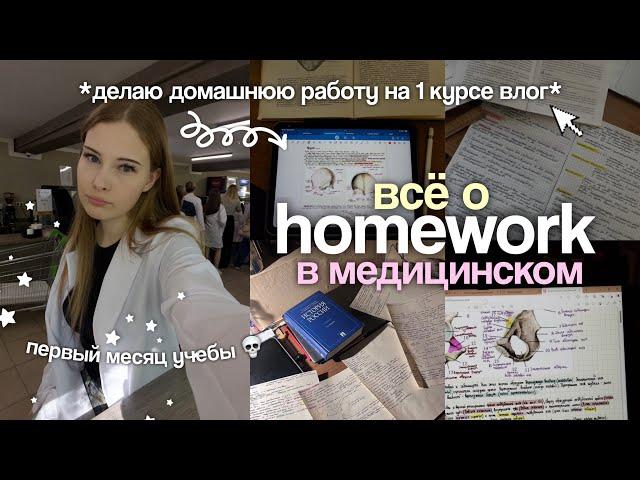 домашняя работа в медицинском VLOG первый месяц обучения в РНИМУ им. Пирогова 