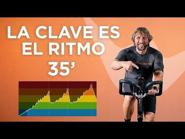 Clase completa ciclo indoor de 35 minutos. Desafíate con una sola resistencia