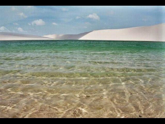 Пресное озеро посреди пустыни(Lencois Maranhenses)