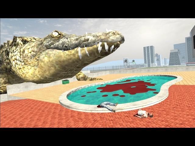 Franklin vs Giant Crocodile in Indian Bike Driving 3D