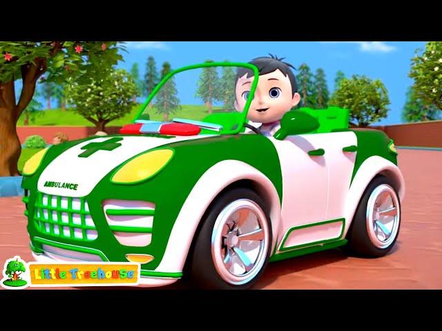 Wheels Of The Ambulance Green + More Vehicles Rhymes for Kids