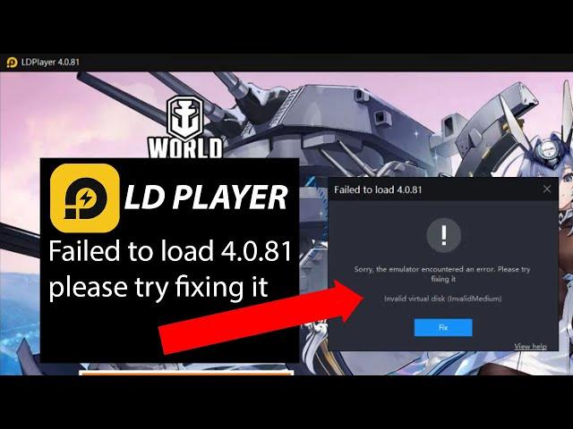 Ld player Failed to load 4.0.81 | Invalid Virtual Disk (InvalidMedium)