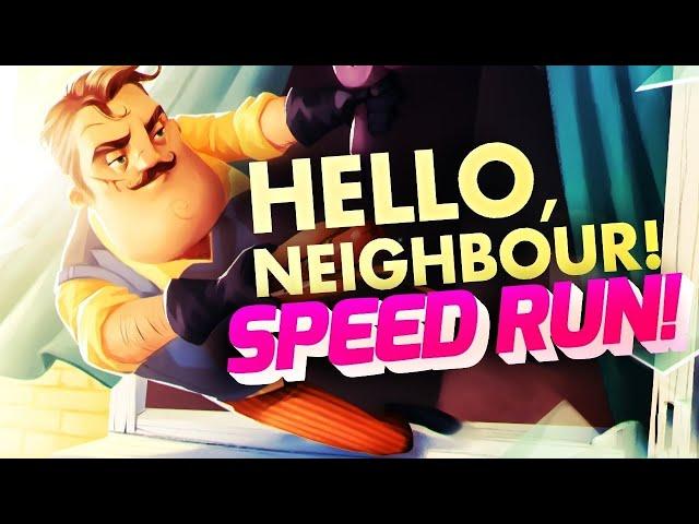 Спидран Hello neighbor за 3 минуты!!! SPEEDRUN Hello neighbor in 3 minutes!!