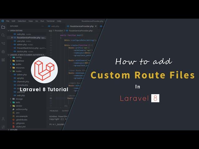 How to add Custom Route Files in Laravel 8