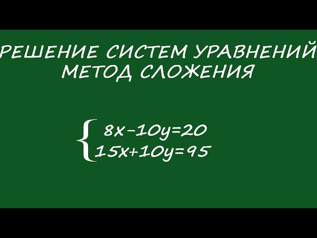 Решение систем уравнений методом сложения