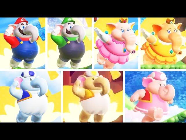 Super Mario Bros. Wonder - All Elephant Transformations